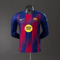 Barcelona Jersey 25/26 Home Football Kit  Long Sleeves Player Version