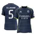 BELLINGHAM #5 Mens Real Madrid Away Jersey 2025/26 - Player Version (Slim Fit) [PREMIUM]