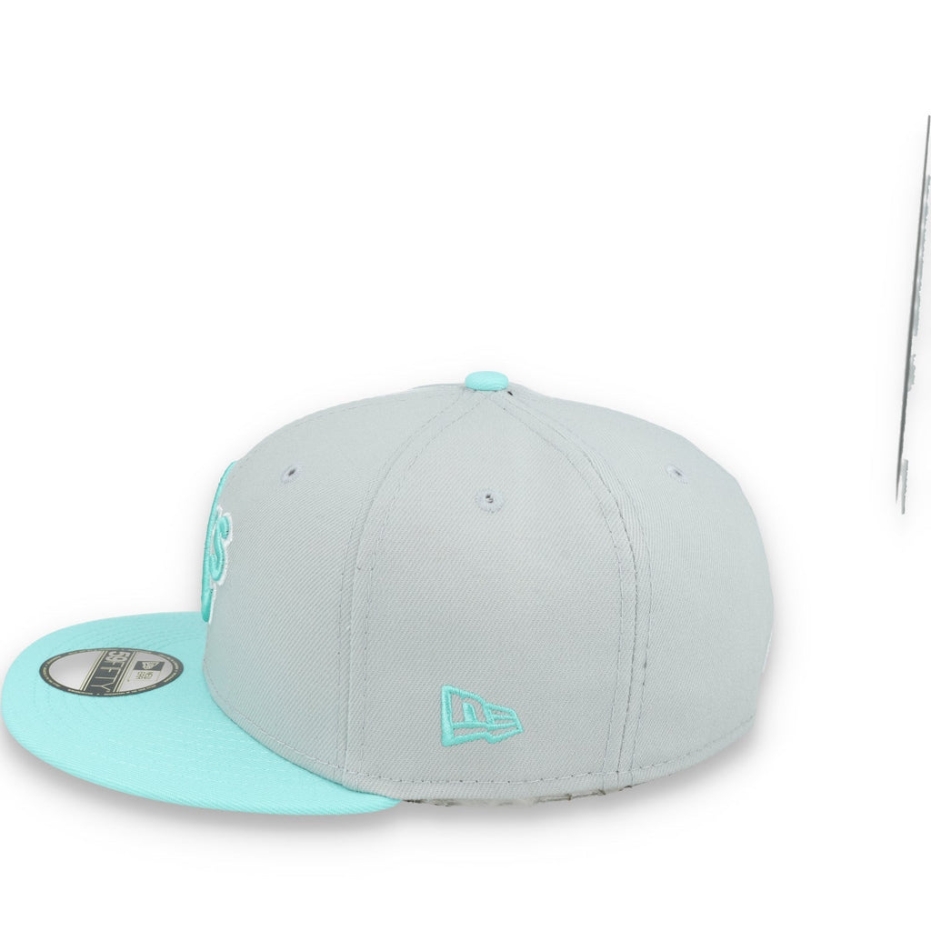 New Era Oakland Athletics 2-Tone Color Pack 59FIFTY Fitted Hat-Gray/Turquoise