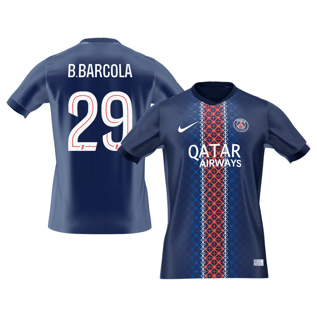 B.BARCOLA #29 Mens PSG Home Jersey 2025/26 [PREMIUM]