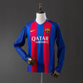 Barcelona Jersey 2016/17 Home Retro Football Kit Long Sleeves
