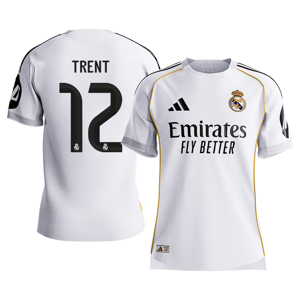 TRENT #12 Mens Real Madrid Home Jersey 2025/26 - Player Version (Slim Fit) [PREMIUM]