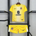 Kids Atletico Madrid Jersey 25/26 Yellow Goalkeeper Football Kit Soccer Jersey