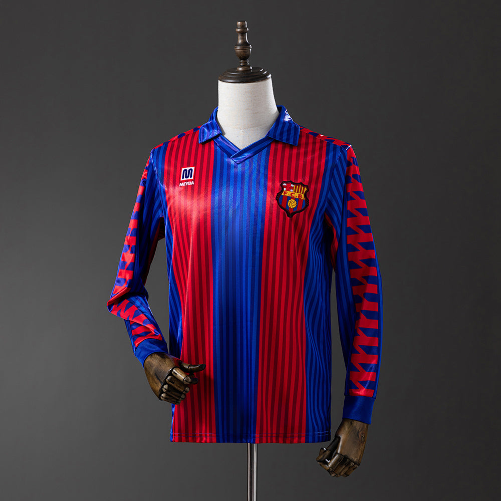Barcelona Jersey 1989-92 Home Retro Kit Long Sleeves