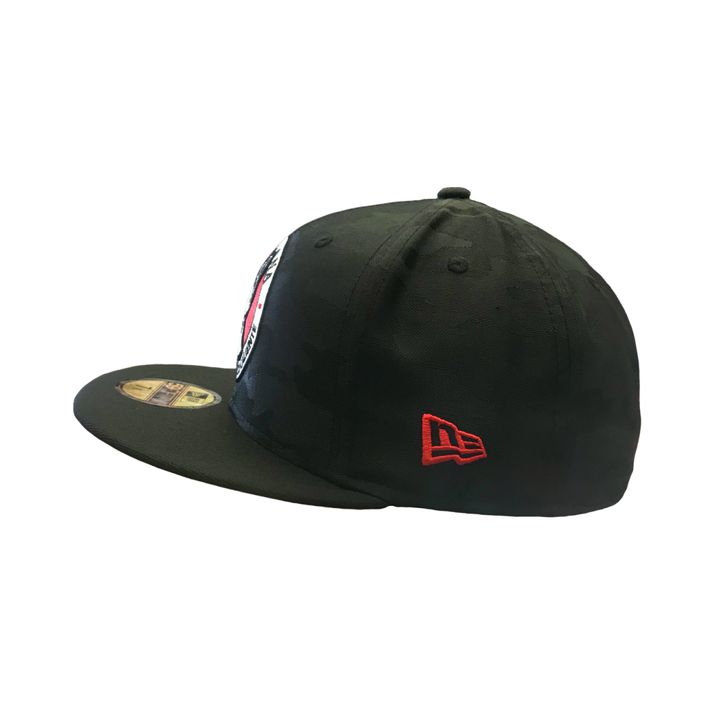 CLUB TIJUANA XOLOS NEW ERA OFFICIAL LIGA MX CAMO 59FIFTY FITTED HAT-BLACK