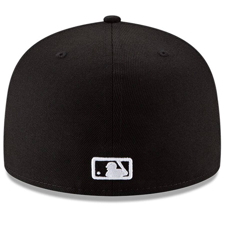 BOSTON RED SOX NEW ERA BLACK ON WHITE 59FIFTY FITTED HAT